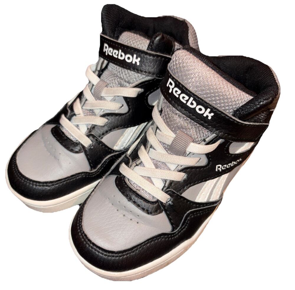 Size 10 - Reebok Royal BB4500 2 High Top Sneakers Shoes Black Grey
